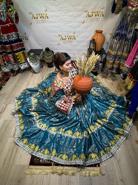 Regal Multicolor Afghan-Inspired Dress